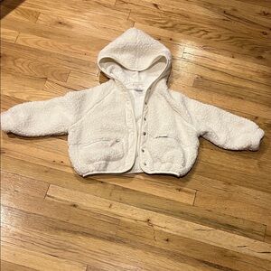 Cozy Gap kids White Sherpa Hooded Jacket